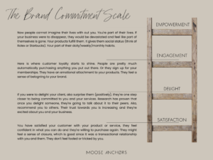 A brand commitment scale - a picture of a ladder and explanation of the ladder